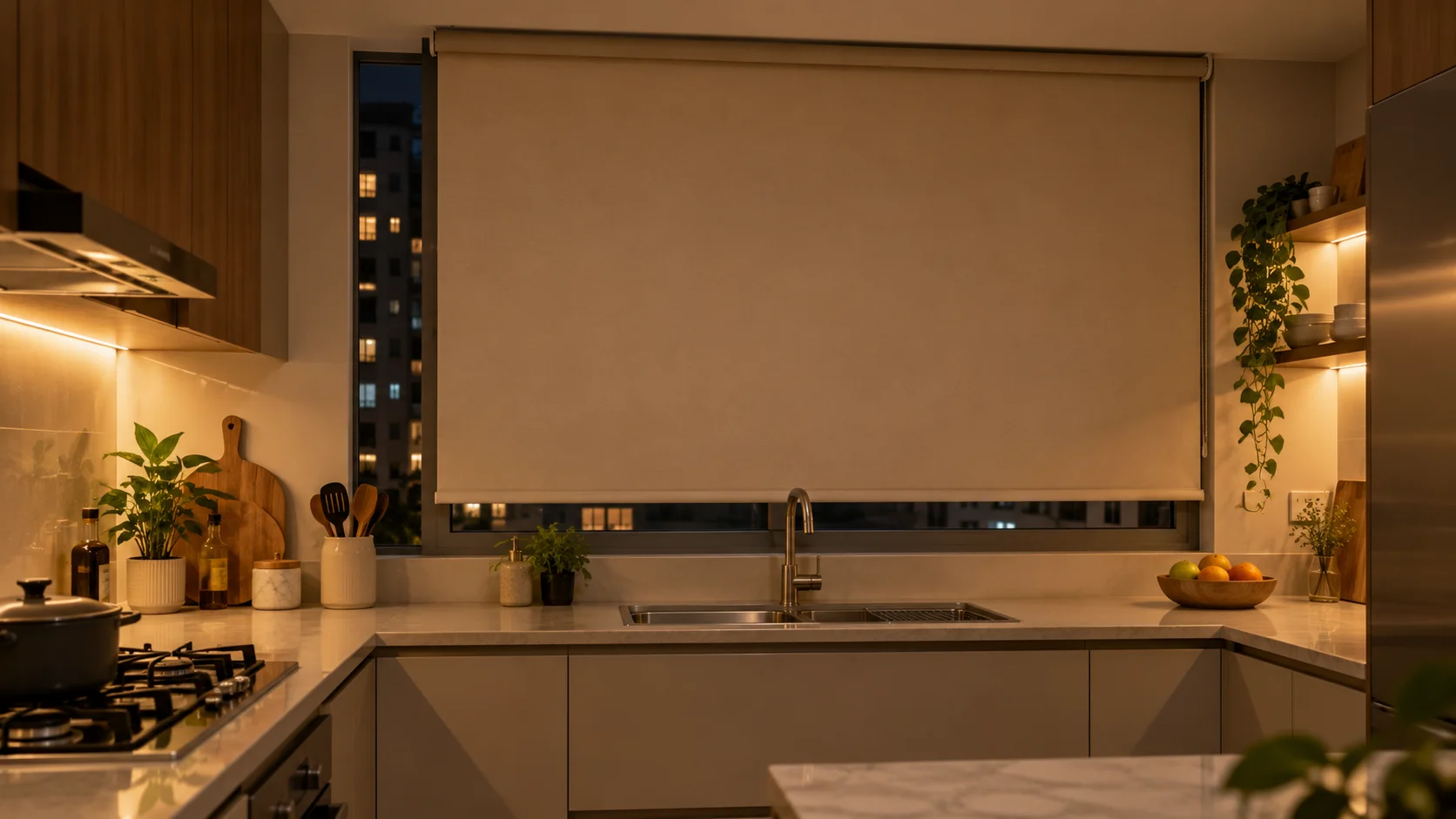 Kitchen curtains or blinds
